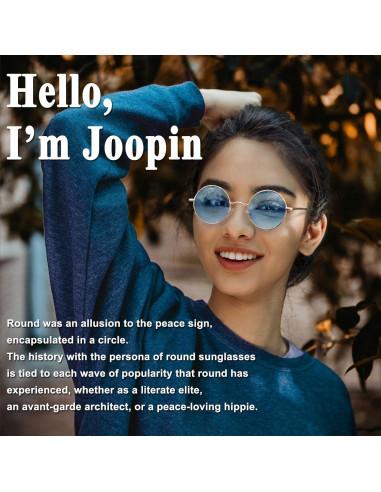 Gafas de sol redondas Joopin doradas con lentes UV400