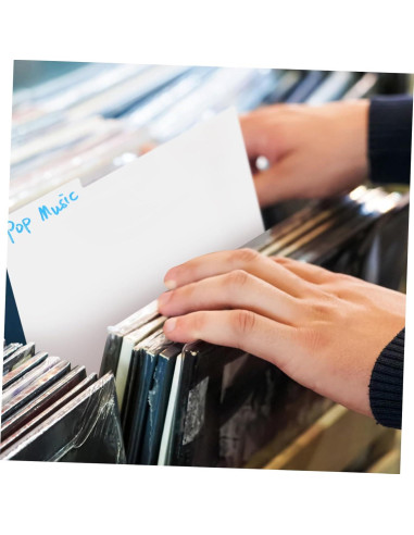 Divisores de Vinilo Angoily 10 Piezas con Etiquetas Blancas