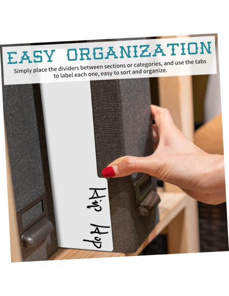 Divisores de Vinilo Angoily 10 Piezas con Etiquetas Blancas