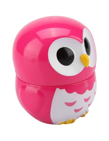 Temporizador de Cocina Mecánico Tyenaza Búho Rosa 55 Minutos