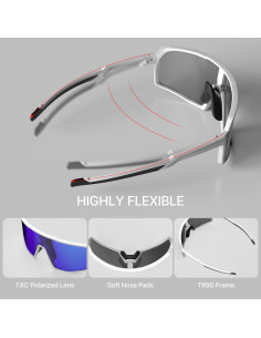 Gafas de Ciclismo Polarizadas YOZISS Cg9034w Azul UV400 2