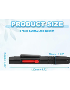 Brocha de Limpieza para Lentes PATIKIL, 6 Pcs, Rojo 2