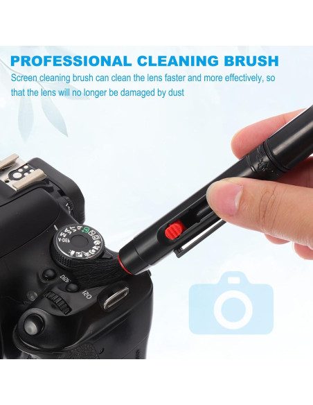 Brocha de Limpieza para Lentes PATIKIL, 6 Pcs, Rojo