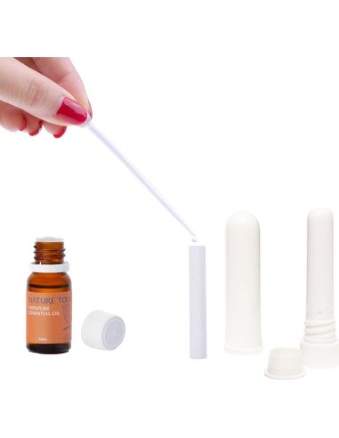 120 Tubos Inhaladores Nasales ZIOJOVK con Mechas y Gotero