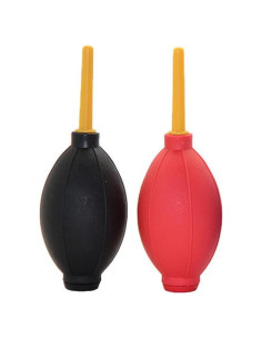 Bombilla de Aire Limpiadora 2 Piezas TPE Lasenersm - Negro y Rojo