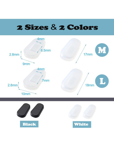 Cubiertas Almohadillas Nasales LVVFIT Silicona 5 Pares M