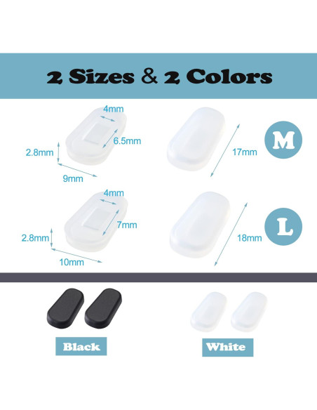 Cubiertas Almohadillas Nasales LVVFIT Silicona 5 Pares M