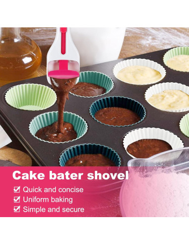 Dispensador de Masa para Cupcakes EXEXIUO 2 Piezas Libre BPA