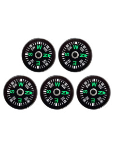 Brújula de Supervivencia LIOOBO 15mm Compacta para Camping