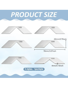 Herramienta de Esquina Acero Inoxidable BENECREAT 5 Pcs 2