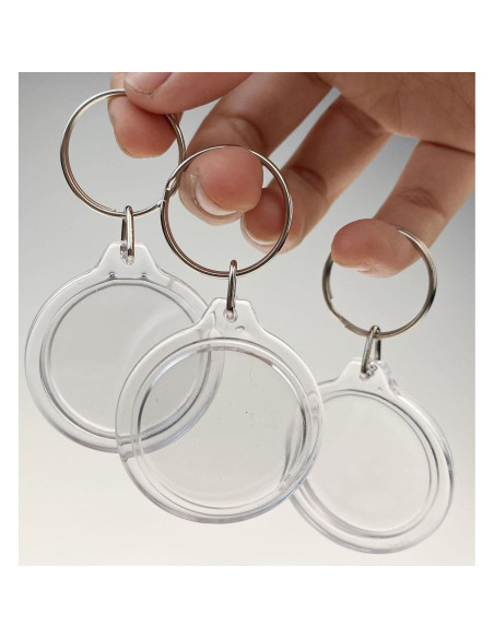 25 Marcos de Foto Acrílico Transparente 3.6cm DIY Personalizados