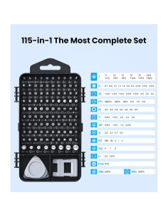 Juego de Destornilladores de Precisión AXTH 115 en 1 Ergonómico 2