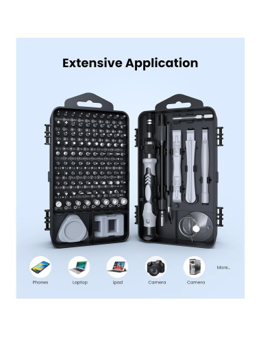 Juego de Destornilladores de Precisión AXTH 115 en 1 Ergonómico