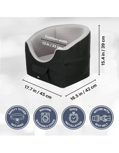 Asiento Elevador para Mascotas TRIXIE - Coche para Perros y Gatos