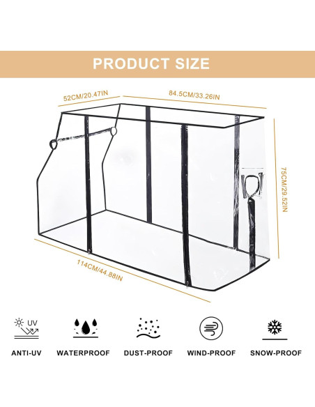 Cubierta de Lluvia EYUNSTAR para Carros Plegables 52cm x 84.5cm