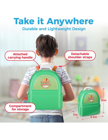 Caja Registradora de Juguete Amusty con Mochila y Accesorios