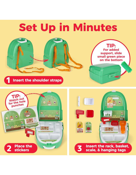 Caja Registradora de Juguete Amusty con Mochila y Accesorios