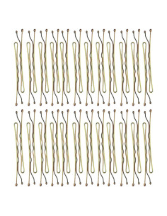 Pinzas para el cabello Kitsch Marrón - 45 unidades 4.75 cm