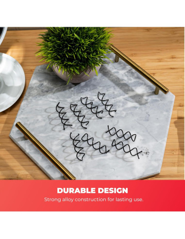 Pasadores de Cabello Espiral HAWWWY - 8 Piezas - Marrón Claro - 10.16 cm