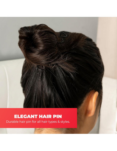 Pasadores de Cabello Espiral HAWWWY - 8 Piezas - Marrón Claro - 10.16 cm