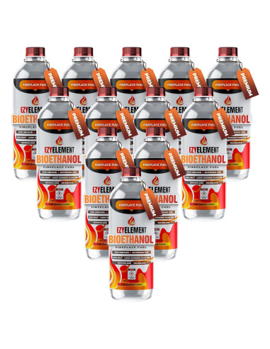 Combustible Bioetanol EZYELEMENT 12 x 1 Litro Ecológico