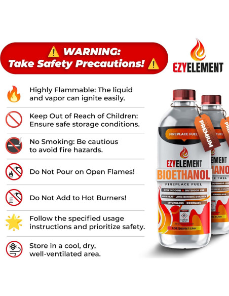 Combustible Bioetanol EZYELEMENT 12 x 1 Litro Ecológico