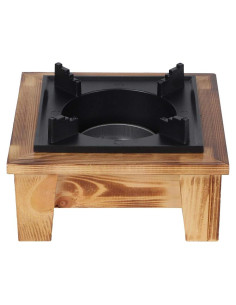 Estufa de Alcohol Portátil Akozon con Estante de Madera