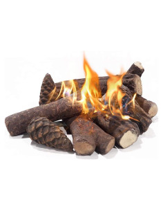 Juego de troncos de cerámica para chimenea de gas ATR ART TO REAL
