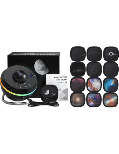 Proyector de Estrellas Ainael Galaxy Negro - Luz Nocturna 1.86 m