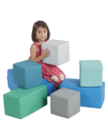 Bloques de Construcción de Espuma ECR4Kids Softzone - 7 Piezas