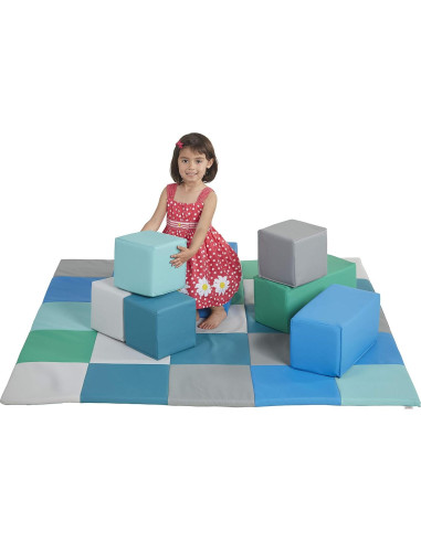Bloques de Construcción de Espuma ECR4Kids Softzone - 7 Piezas