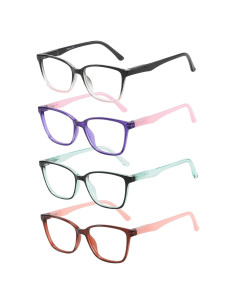 Gafas de Lectura Przene 4 Paquetes Anti Luz Azul 2.75x