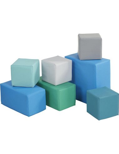 Bloques de Construcción de Espuma ECR4Kids Softzone - 7 Piezas