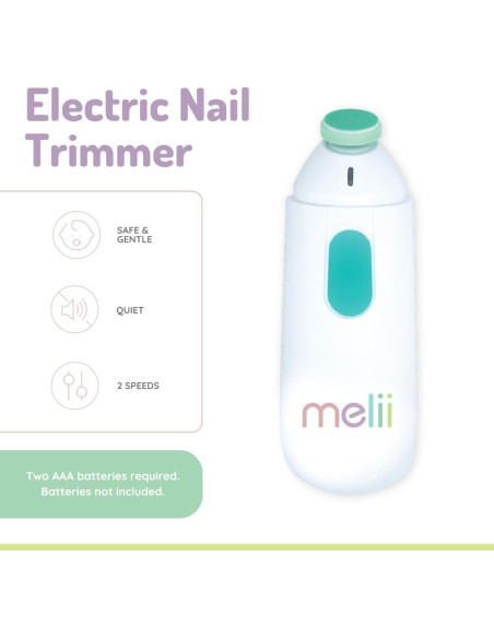 Lima de Uñas Eléctrica Melii para Bebés y Niños - 5 Discos