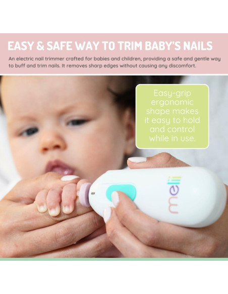 Lima de Uñas Eléctrica Melii para Bebés y Niños - 5 Discos