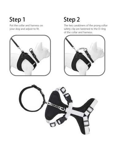 Clip de Seguridad para Collar de Perro JIPIMON - Acero Inoxidable, 2 Piezas