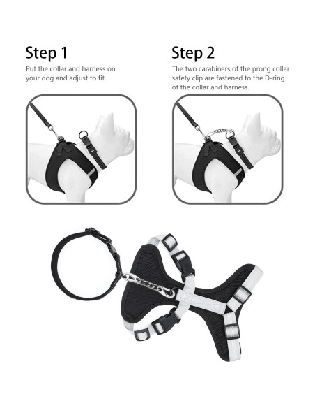 Clip de Seguridad para Collar de Perro JIPIMON - Acero Inoxidable, 2 Piezas