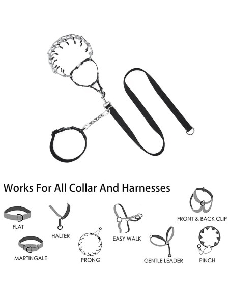 Clip de Seguridad para Collar de Perro JIPIMON - Acero Inoxidable, 2 Piezas