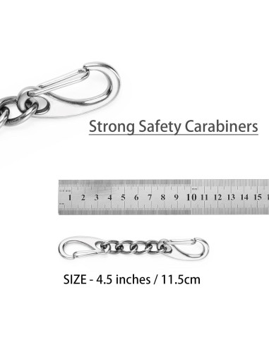 Clip de Seguridad para Collar de Perro JIPIMON - Acero Inoxidable, 2 Piezas