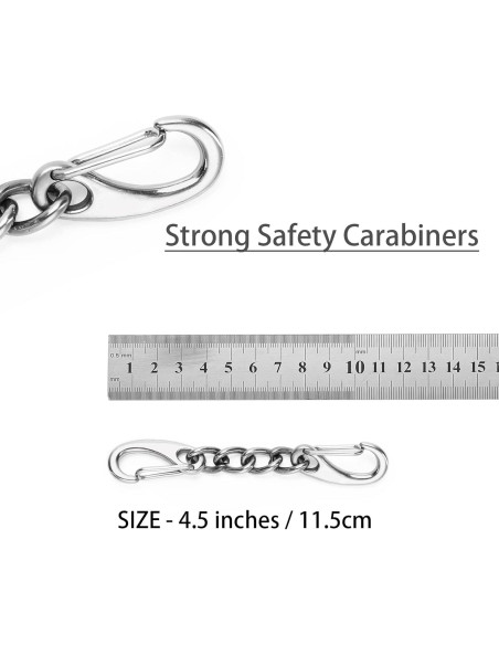 Clip de Seguridad para Collar de Perro JIPIMON - Acero Inoxidable, 2 Piezas