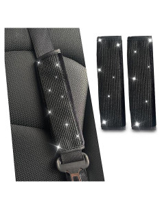 Cubiertas de Cinturón de Seguridad JDDRY 2Pcs Brillantes Negro