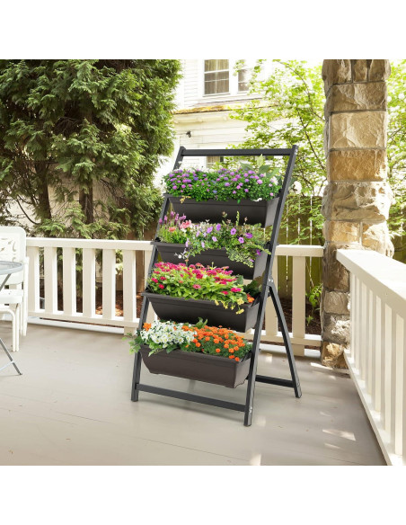 Huerto Vertical Elevado Giantex 4 Niveles 66x52x124cm