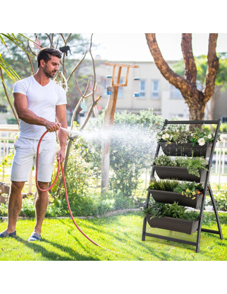 Huerto Vertical Elevado Giantex 4 Niveles 66x52x124cm