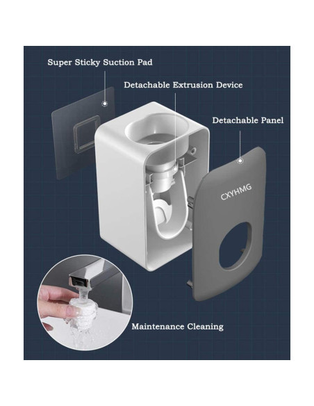 Dispensador Automático de Pasta de Dientes CXYHMG Negro