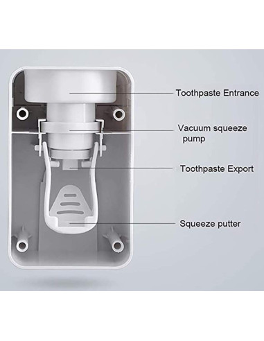 Dispensador Automático de Pasta de Dientes CXYHMG Negro