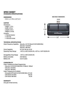 Control Remoto LiftMaster 892LT para Puerta de Garaje - 2 Botones 2
