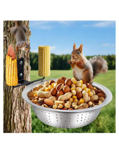 Comedero para Ardillas Hanyinails Acero Inoxidable 22.86 cm