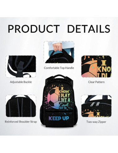 Mochila Escolar UNIKITTY 43.2 cm para Niñas con Correas Ajustables