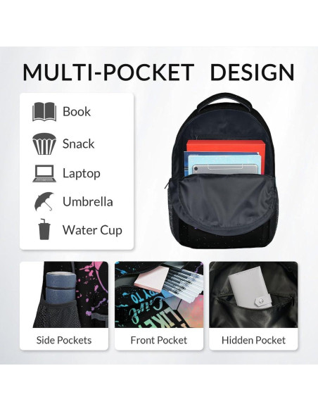 Mochila Escolar UNIKITTY 43.2 cm para Niñas con Correas Ajustables