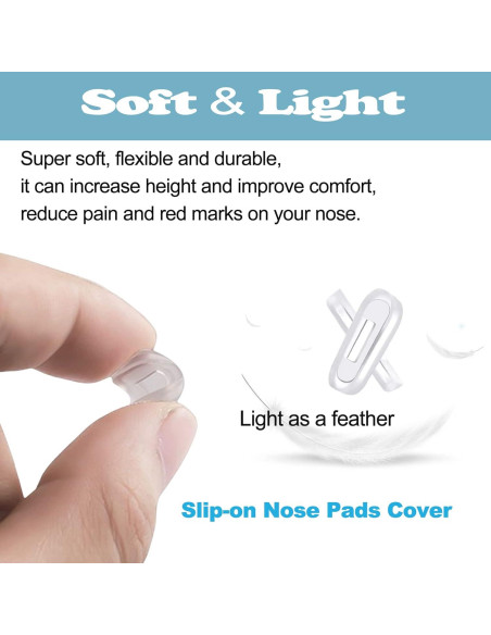 Cubiertas Almohadillas Nasales LVVFIT Silicona 5 Pares L